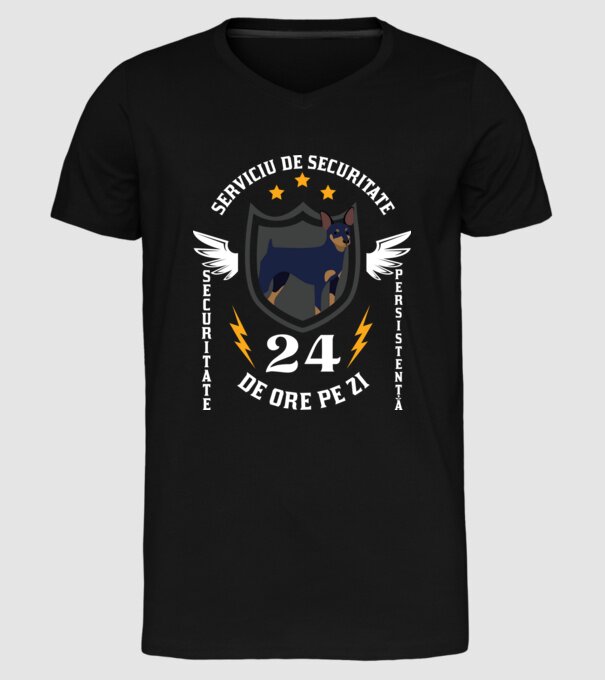 serviciu de securitate - securitate - persistență - 24 de ore pe zi model negru pe tricou