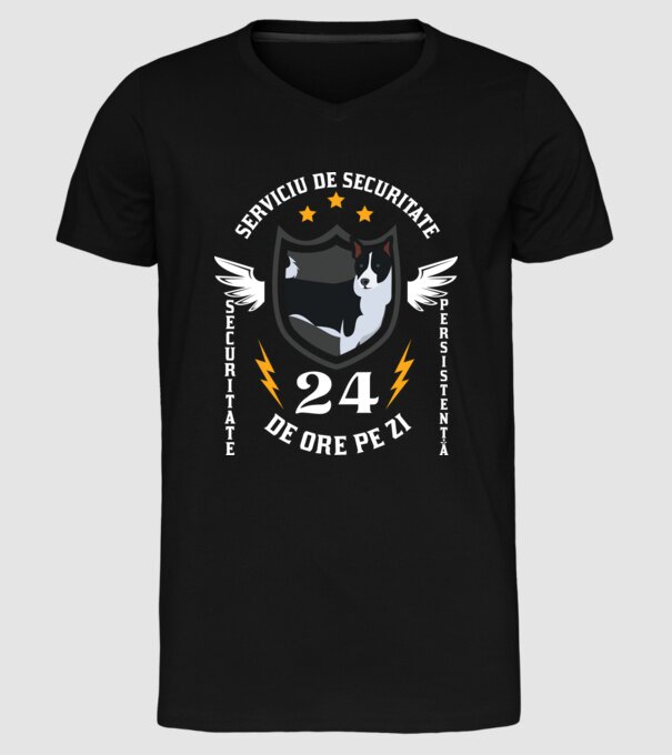serviciu de securitate - securitate - persistență - 24 de ore pe zi model negru pe tricou