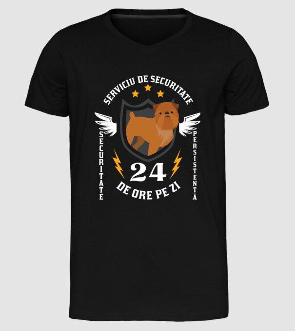 serviciu de securitate - securitate - persistență - 24 de ore pe zi model negru pe tricou