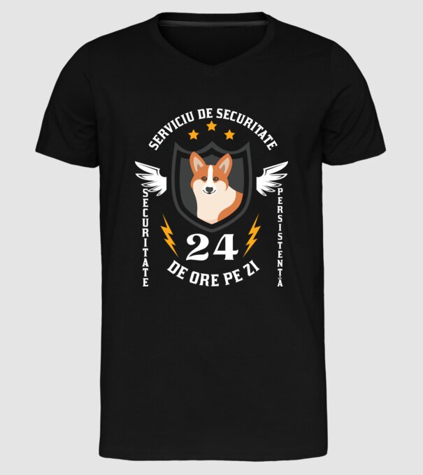 serviciu de securitate - securitate - persistență - 24 de ore pe zi model negru pe tricou