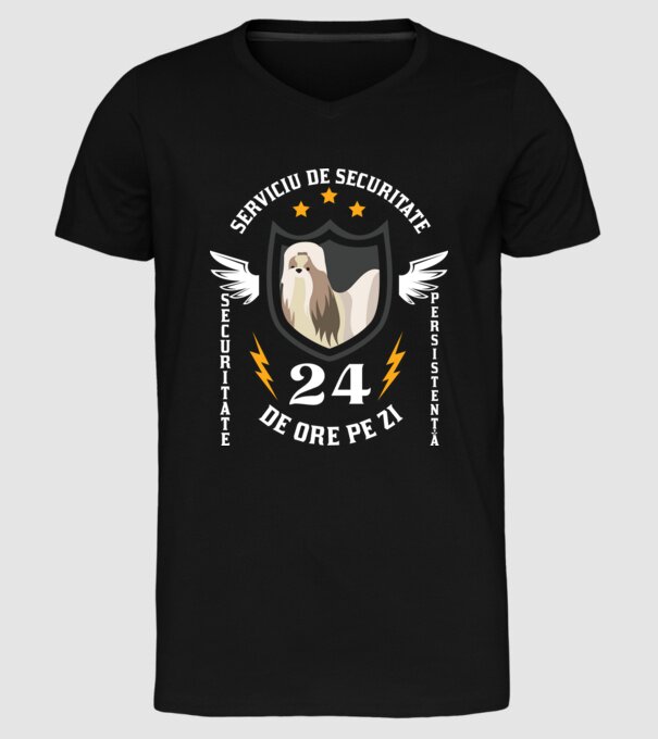 serviciu de securitate - securitate - persistență - 24 de ore pe zi model negru pe tricou