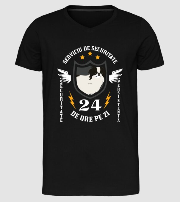 serviciu de securitate - securitate - persistență - 24 de ore pe zi model negru pe tricou