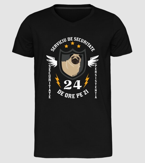serviciu de securitate - securitate - persistență - 24 de ore pe zi model negru pe tricou