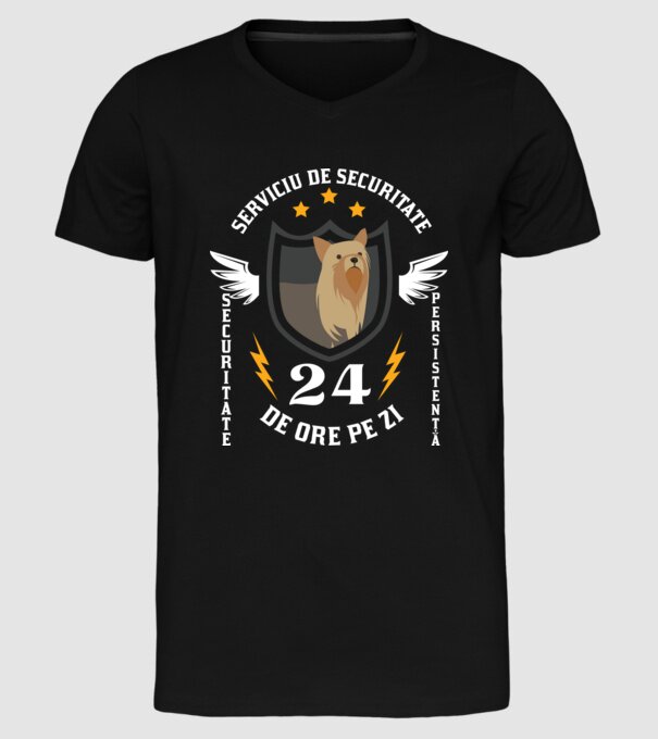 serviciu de securitate - securitate - persistență - 24 de ore pe zi model negru pe tricou