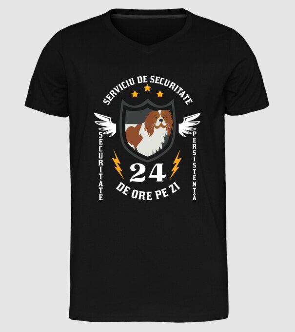 serviciu de securitate - securitate - persistență - 24 de ore pe zi model negru pe tricou
