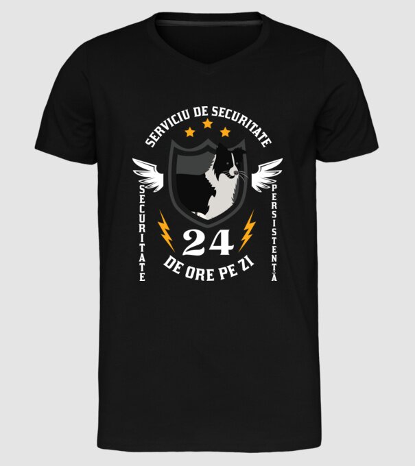 serviciu de securitate - securitate - persistență - 24 de ore pe zi model negru pe tricou