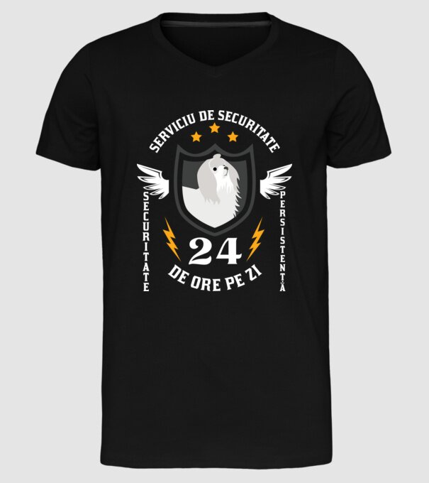serviciu de securitate - securitate - persistență - 24 de ore pe zi model negru pe tricou