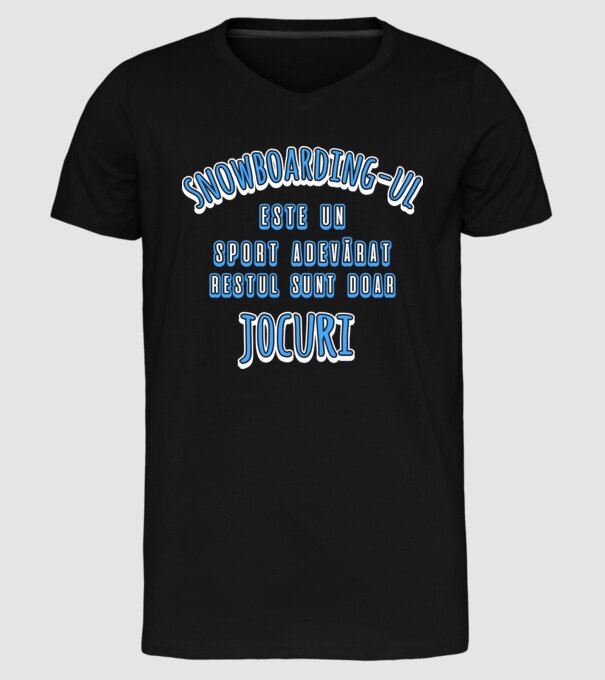 Snowboarding-ul este un sport adevărat, restul sunt doar un jocuri model negru pe tricou