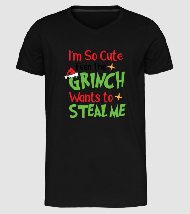 So cute Grinch model negru pe tricou