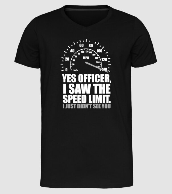 Speed limit model negru pe tricou