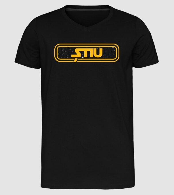Starwars couple shirt model negru pe tricou