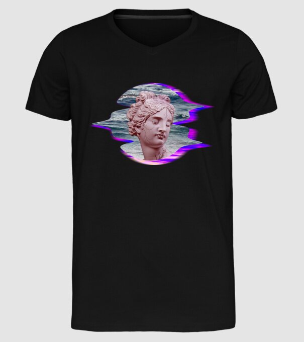 Statue model negru pe tricou