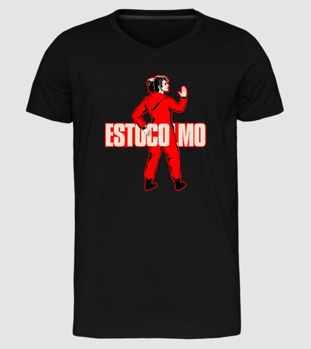 stockholm la casa de papel model negru pe tricou