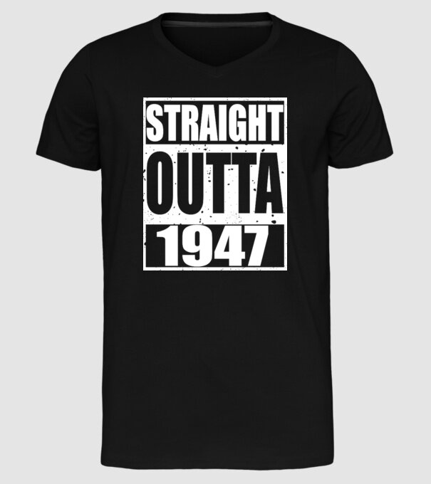 Straight Outta - 1947 model negru pe tricou