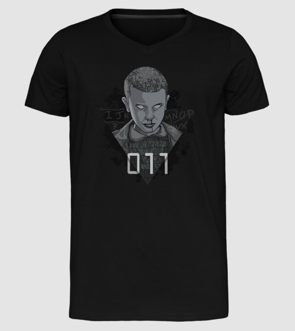Stranger Things model negru pe tricou