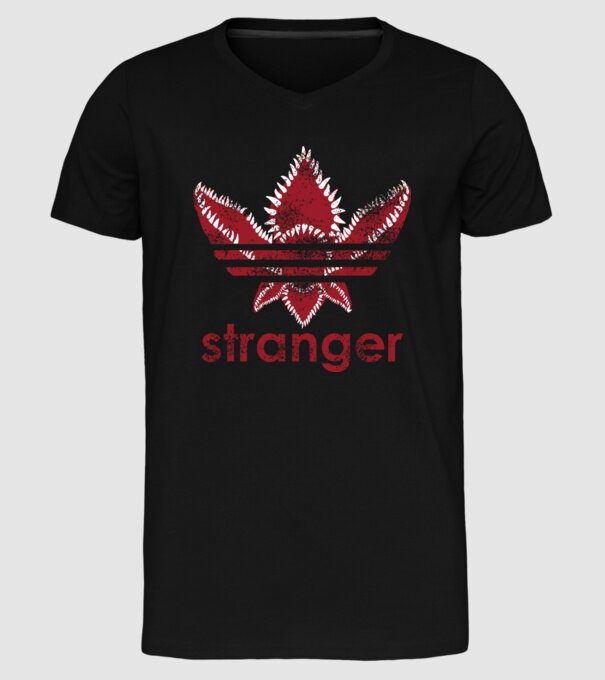 stranger things logo model negru pe tricou