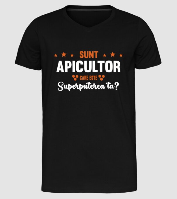 Sunt apicultor, care este superputerea ta? model negru pe tricou