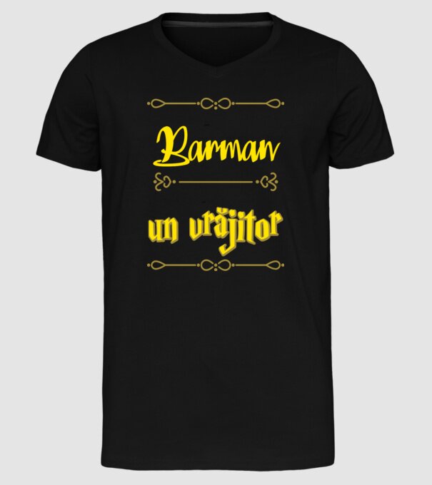Sunt Barman, nu un vrăjitor model negru pe tricou