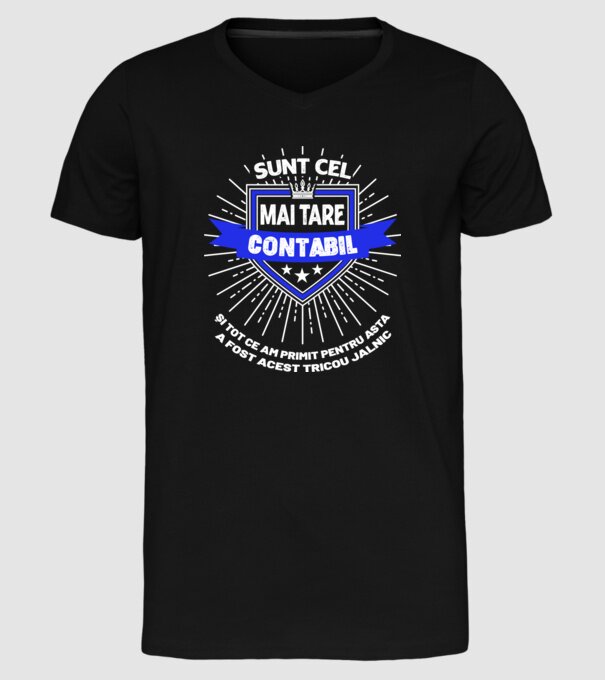 Sunt cel mai tare contabil și tot ce am primit pentru asta a fost acest tricou jalnic model negru pe tricou