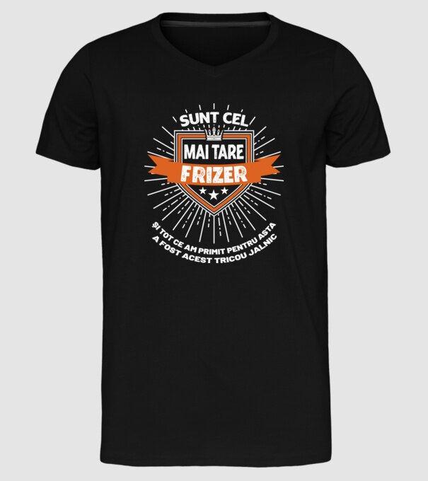Sunt cel mai tare frizer și tot ce am primit pentru asta a fost acest tricou jalnic model negru pe tricou