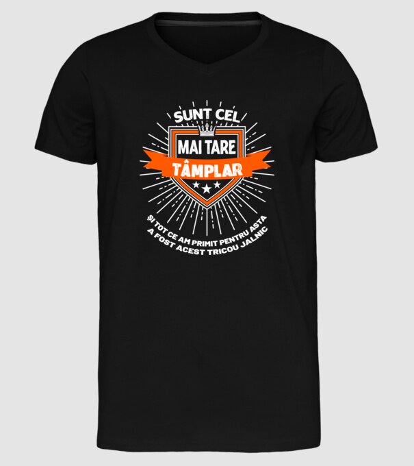 Sunt cel mai tare tâmplar și tot ce am primit pentru asta a fost acest tricou jalnic model negru pe tricou