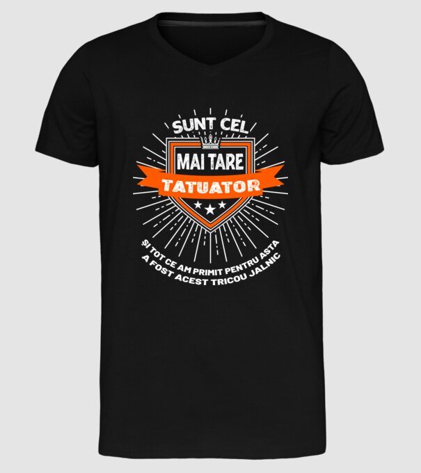 sunt cel mai tare tatuator și tot ce am primit pentru asta a fost acest tricou jalnic model negru pe tricou