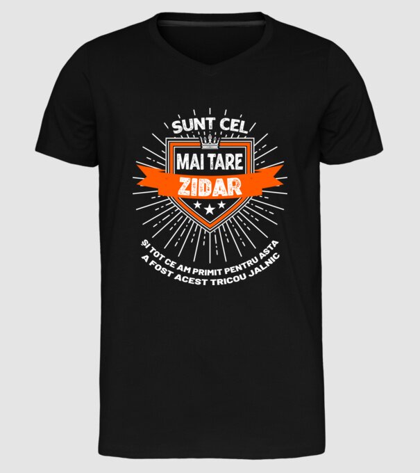 Sunt cel mai tare zidar și tot ce am primit pentru asta a fost acest tricou jalnic model negru pe tricou