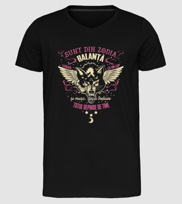 BALANTĂ model negru pe tricou