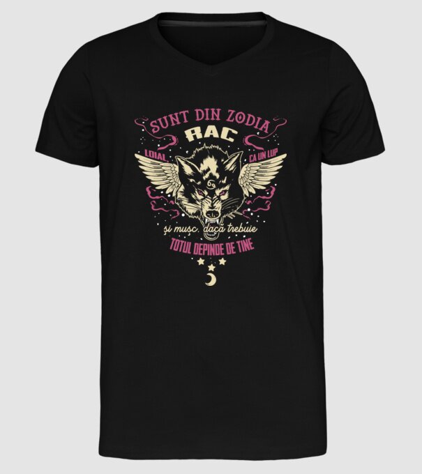 Rac model negru pe tricou