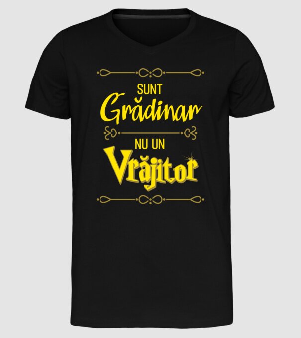 Sunt jucător grădinar, nu un vrăjitor model negru pe tricou