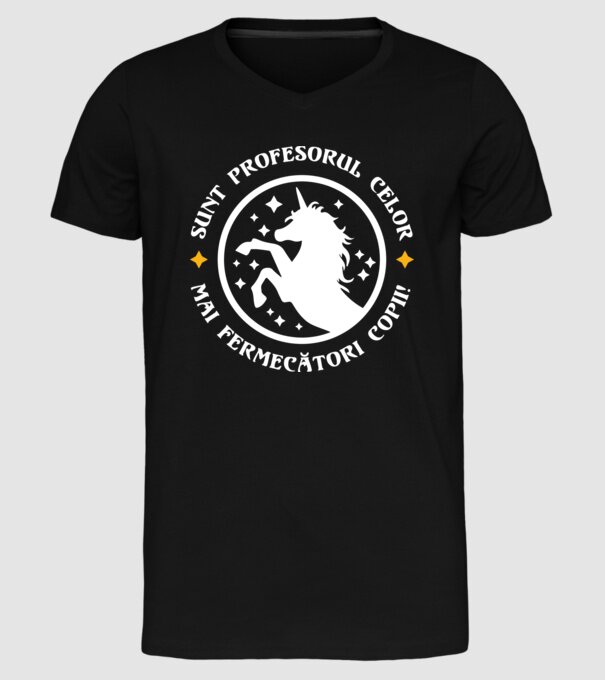 Sunt profesorul celor mai fermecători copii model negru pe tricou