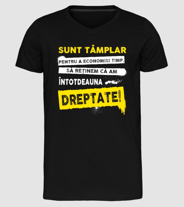 Sunt tâmplar, ca să economisim timp, să reținem că am întotdeauna dreptate model negru pe tricou