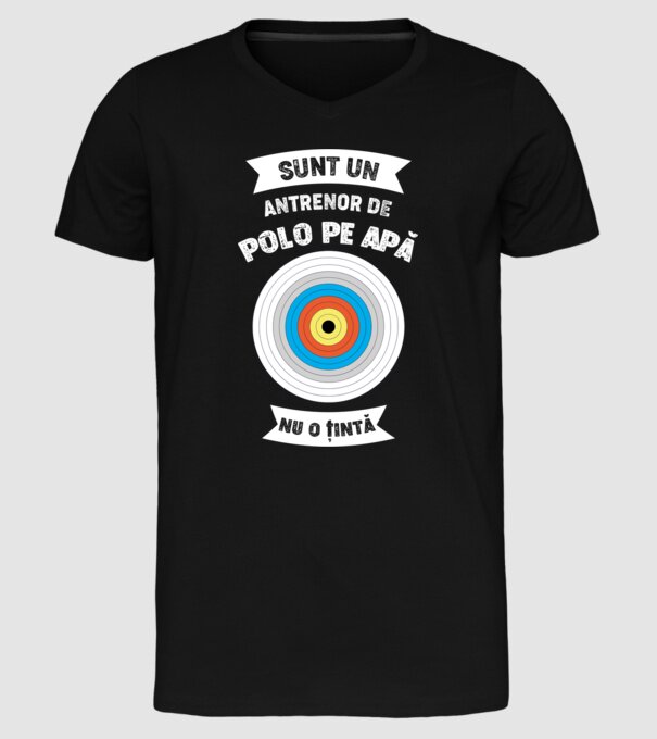 sunt un antrenor de Polo pe apă, nu o țintă model negru pe tricou