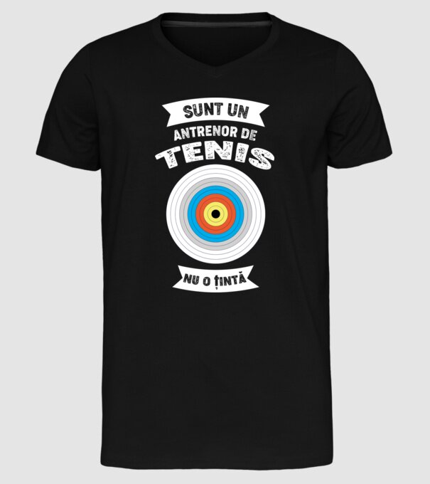 sunt un antrenor de tenis, nu o țintă model negru pe tricou
