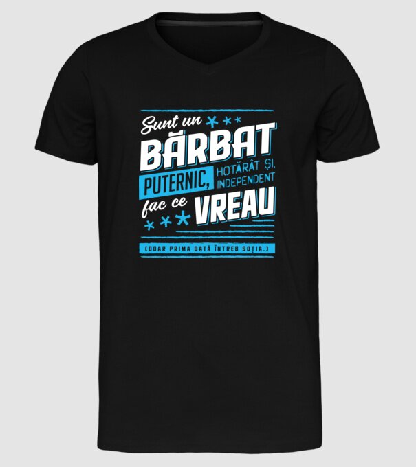 Sunt un bărbat puternic model negru pe tricou