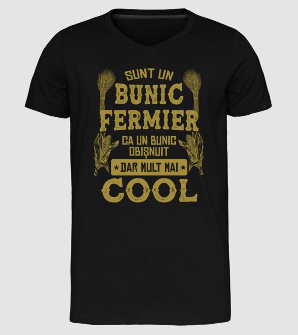 Sunt un bunic fermier, ca un bunic obișnuit, v model negru pe tricou