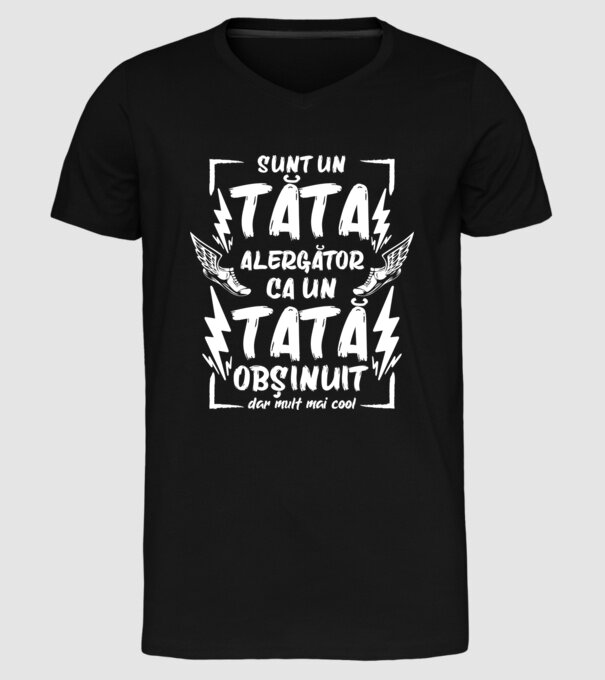 sunt un tată alergător, ca un tată obișnuit, dar mult mai cool model negru pe tricou