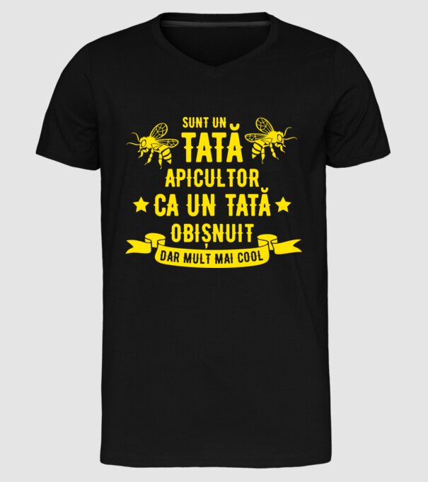 sunt un tată apicultor, ca un tată obișnuit, dar mult mai cool model negru pe tricou