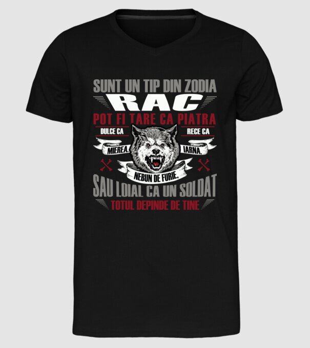 Sunt un tip din zodia Rac model negru pe tricou