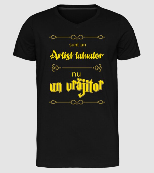 Sunt un artist tatuator, nu un magician model negru pe tricou