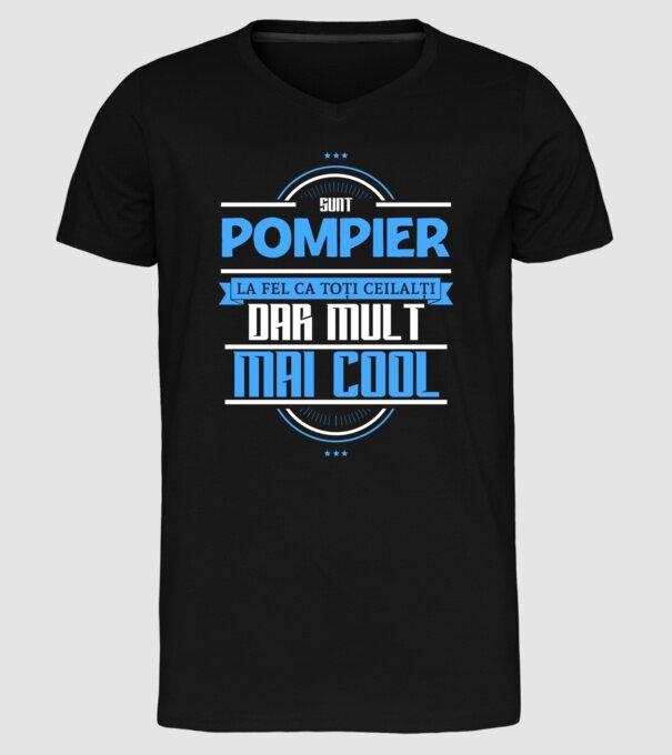 Sunt pompier, la fel ca toți ceilalți, dar mult mai cool model negru pe tricou