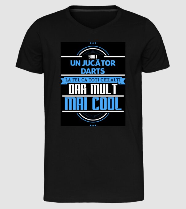 sunt un jucător darts, la fel ca toți ceilalți, dar mult mai cool model negru pe tricou