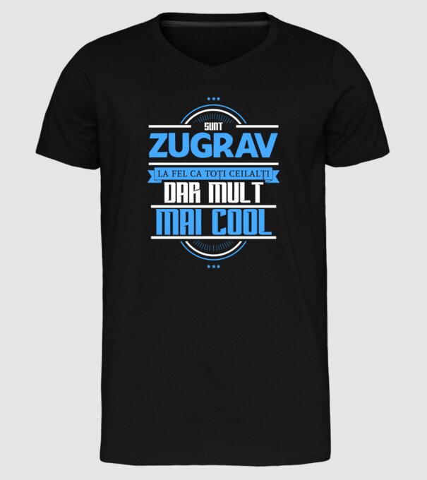 sunt_ZUGRAV model negru pe tricou