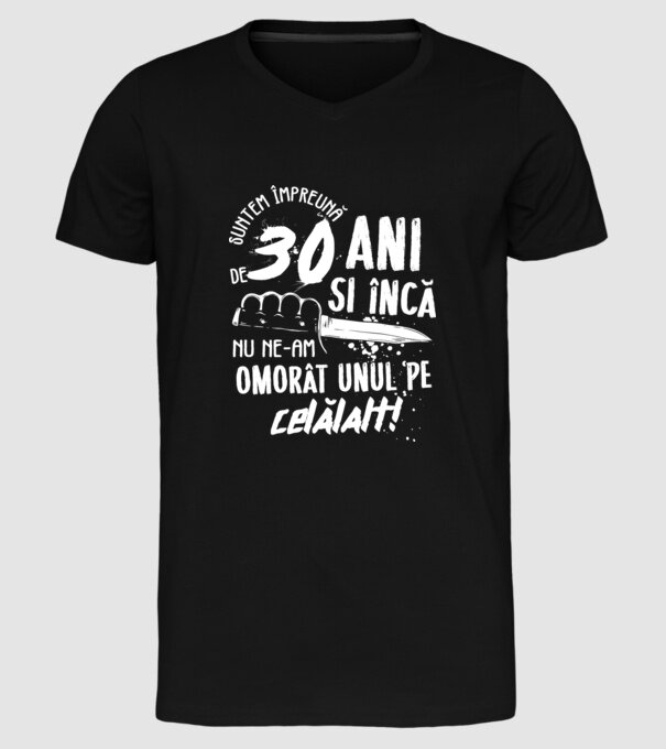 Suntem împreună de 30 ani model negru pe tricou
