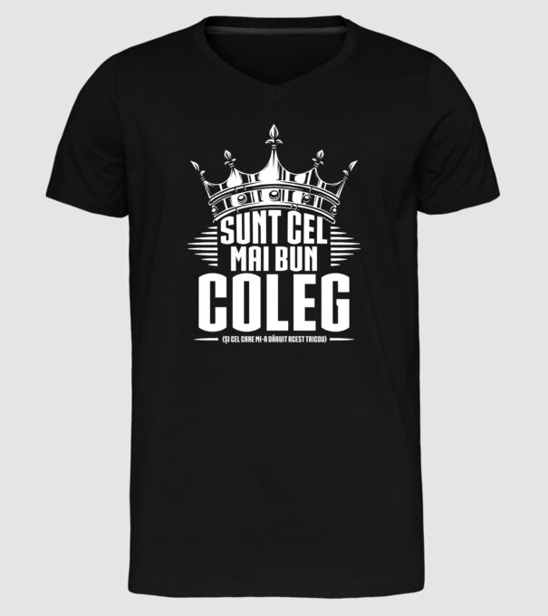 super coleg model negru pe tricou