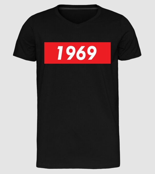 Supreme Birthday 1969 model negru pe tricou