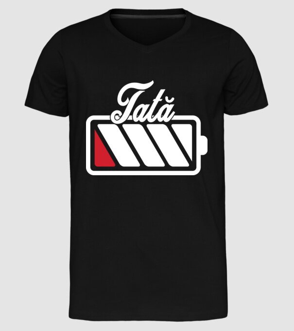 Tată la încărcat model negru pe tricou