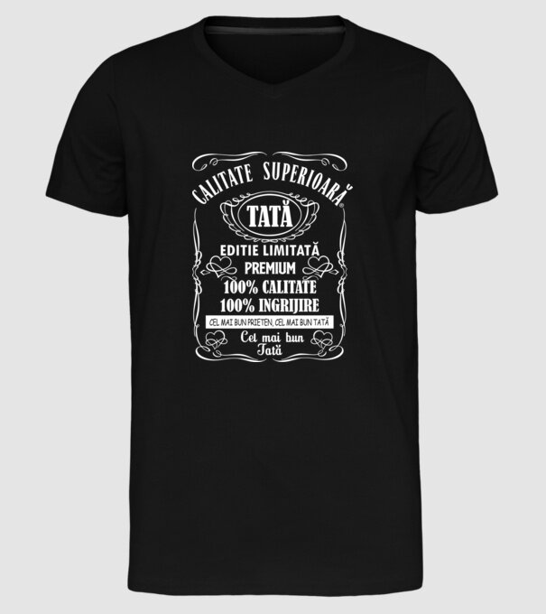 Tată Premium - ediție limitată model negru pe tricou