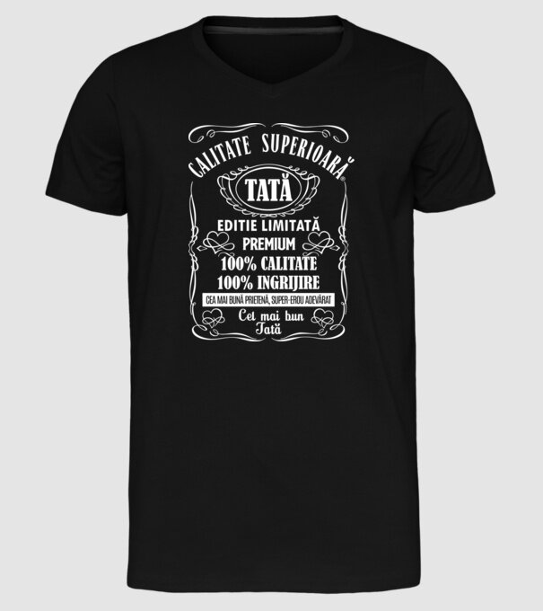 Tată Premium - ediție limitată model negru pe tricou