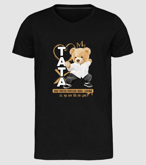 Tati Teddy model negru pe tricou